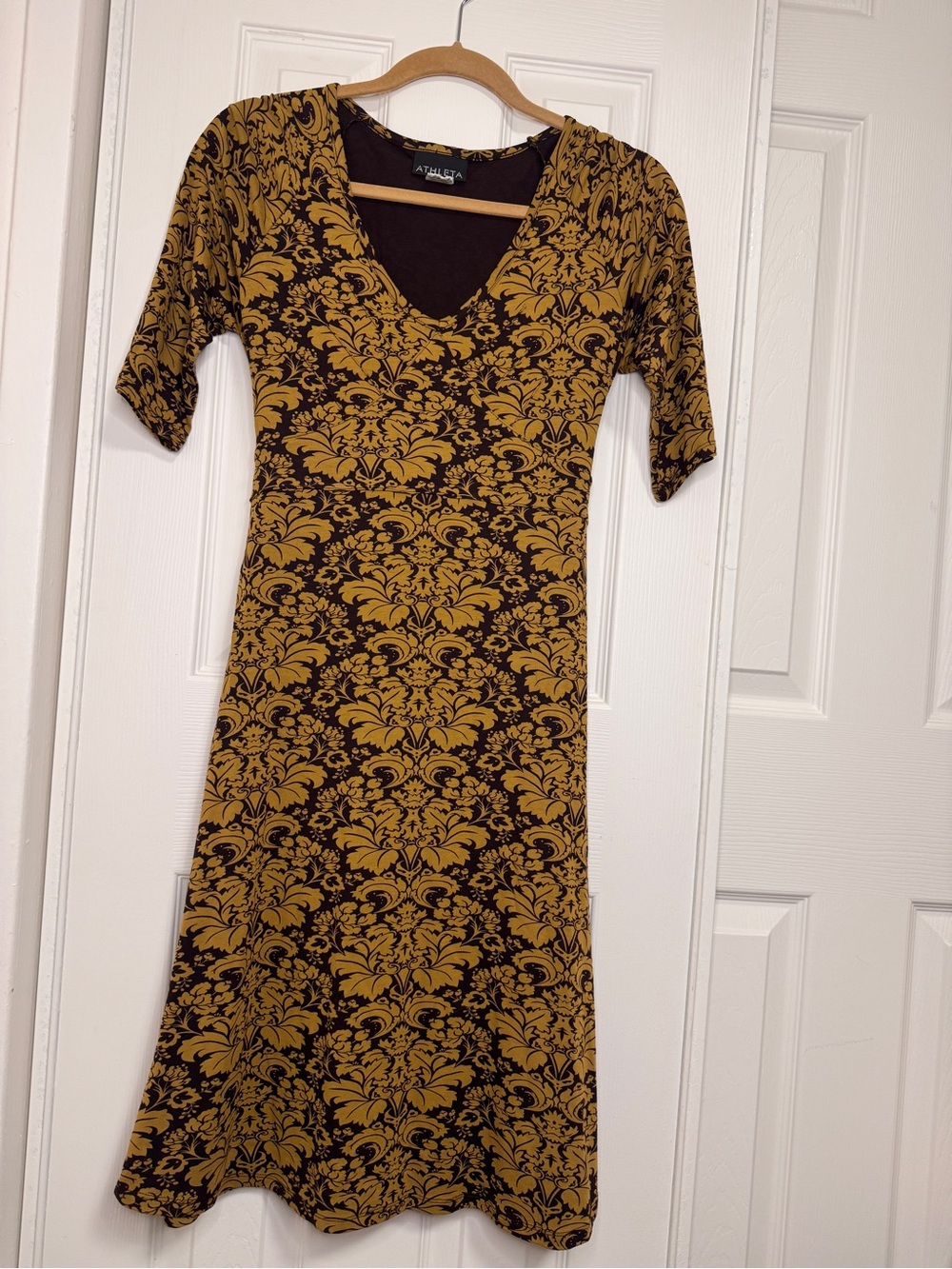 Athleta women’s dress Floral Damask Midi Dress